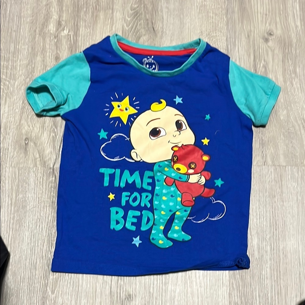 Blue and Teal Kids Shirt - Time for Bed‎ Design